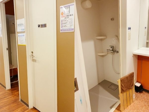 エニタイムフィットネス文京本郷店更衣室、シャワールーム