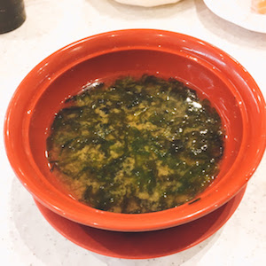 焼き海苔の味噌汁