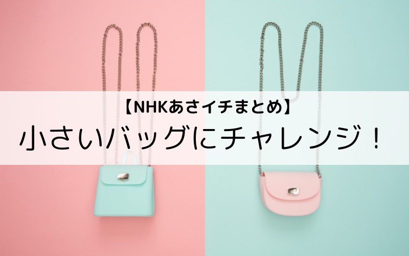 【NHKあさイチまとめ】小さいバッグにチャレンジ!